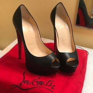 SOLD! Christian Louboutin Prive Peep Toe Pumps